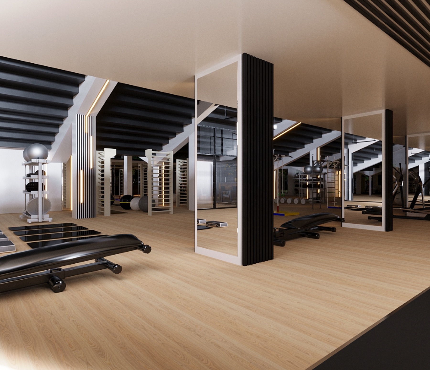 Gym concept — sprint track